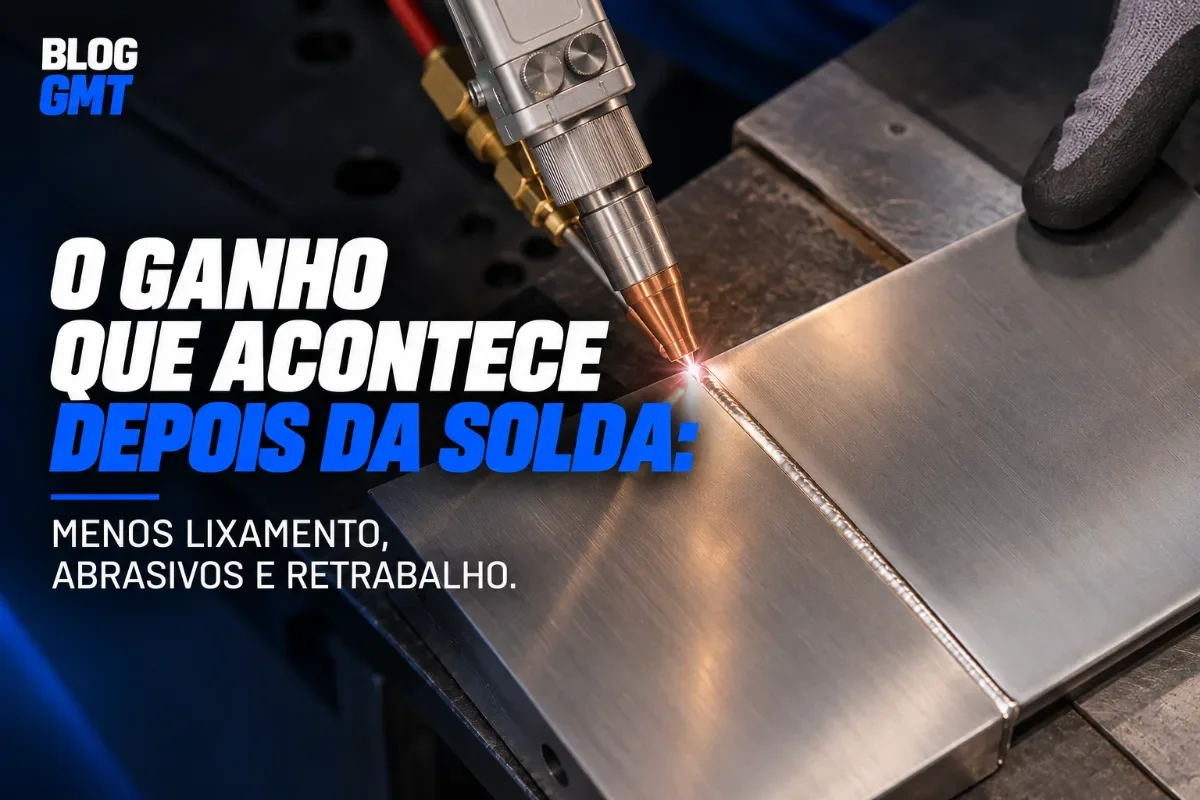 Cordão de solda a laser limpo em chapa de inox, com menos lixamento e retrabalho